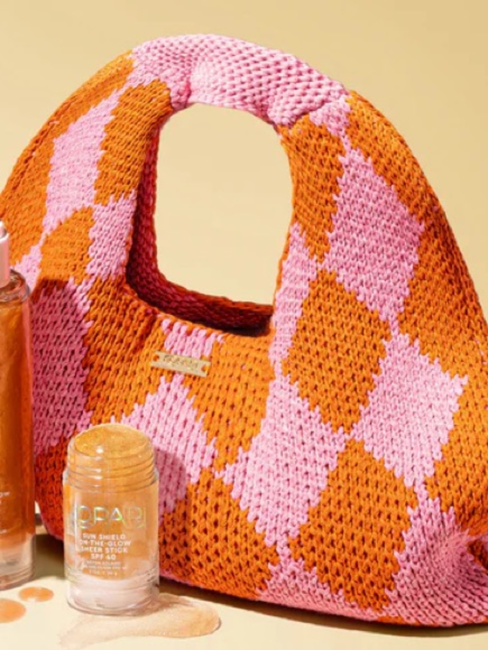 Kopari Limited Edition Diamond Knit Shoulder Bag